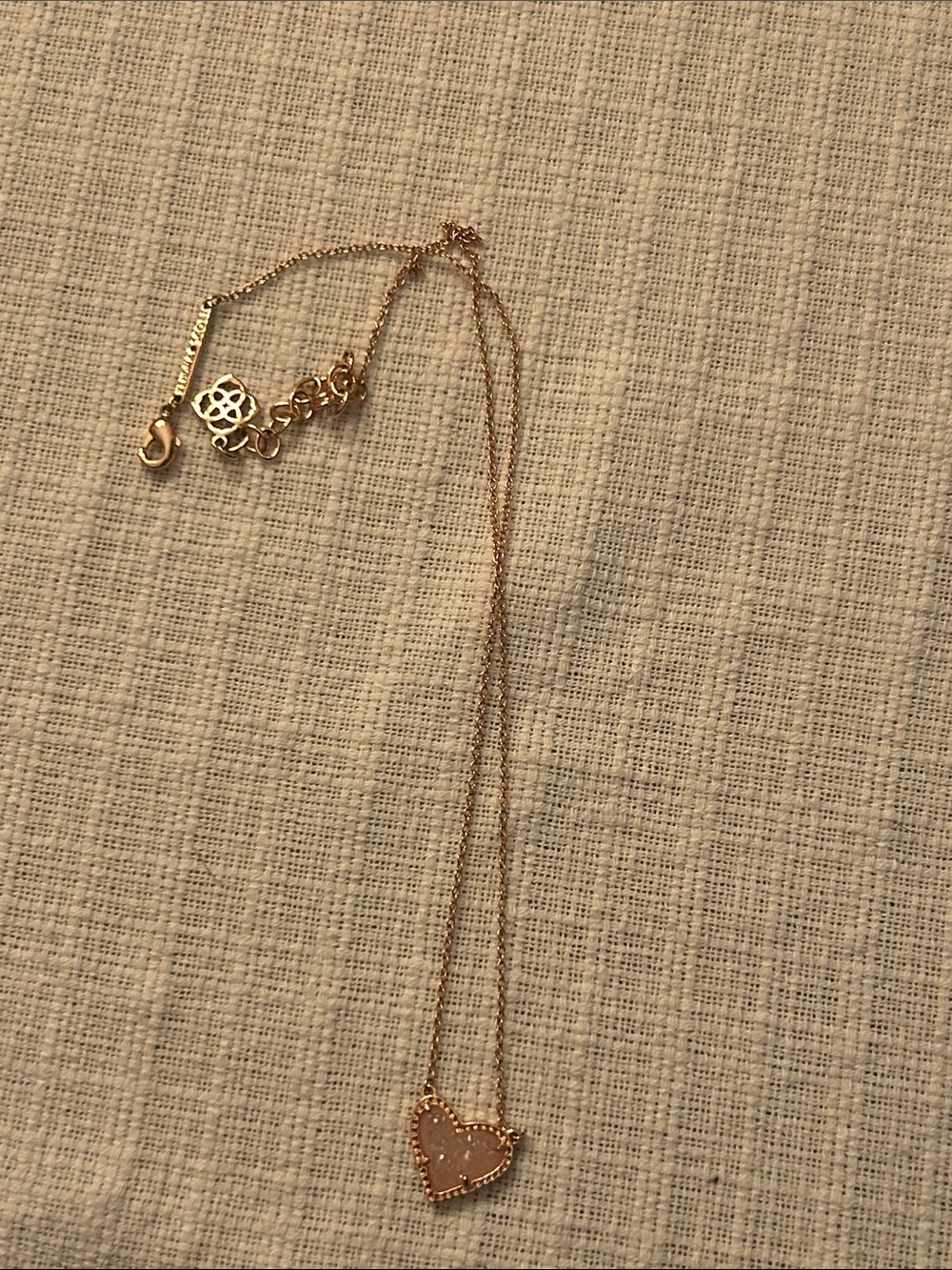 Kendra Scott Gold-Tone Necklace with Pink Heart Pendant